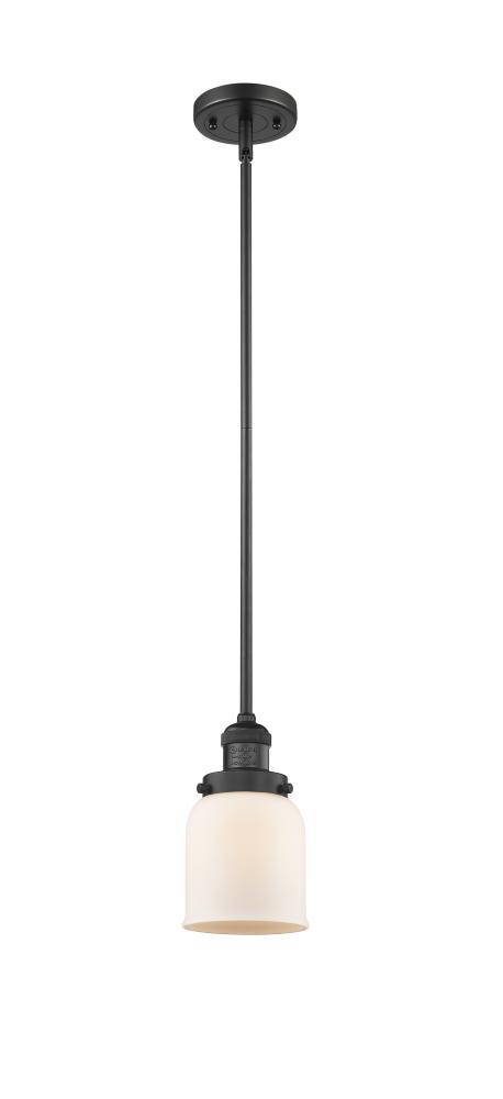 Bell - 1 Light - 5 inch - Matte Black - Stem Hung - Mini Pendant