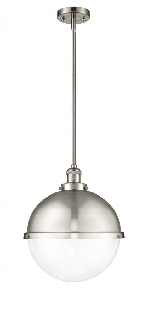 Hampden - 1 Light - 13 inch - Brushed Satin Nickel - Stem Hung - Pendant