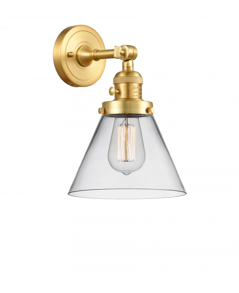 Cone - 1 Light - 8 inch - Satin Gold - Sconce