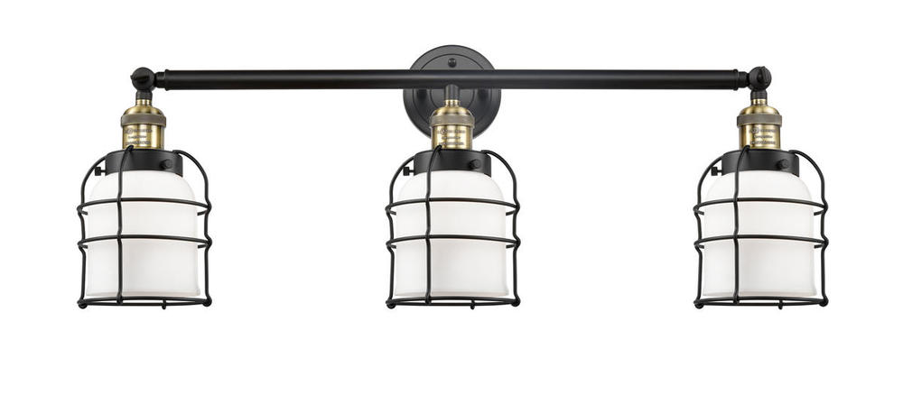 Bell Cage - 3 Light - 31 inch - Black Antique Brass - Bath Vanity Light