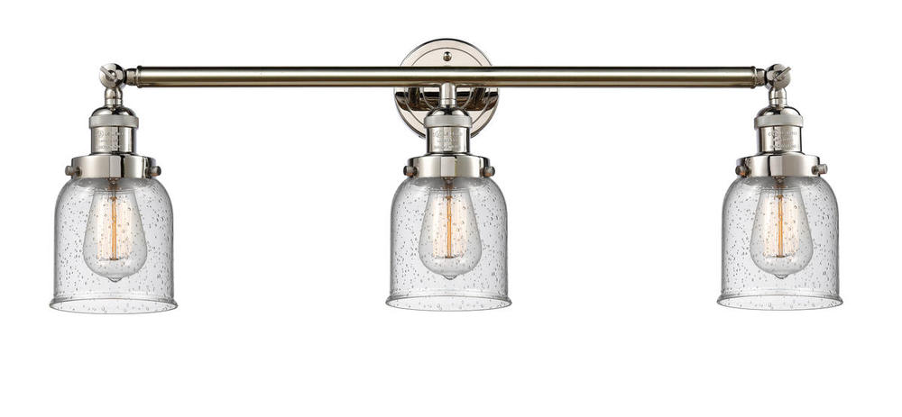 Bell - 3 Light - 30 inch - Polished Nickel - Bath Vanity Light