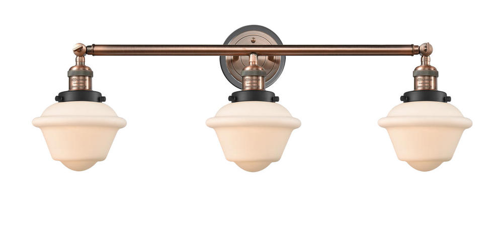 Oxford - 3 Light - 34 inch - Antique Copper - Bath Vanity Light