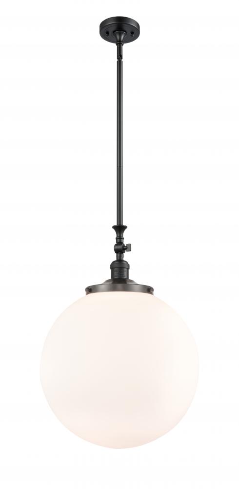 Beacon - 1 Light - 12 inch - Matte Black - Stem Hung - Mini Pendant