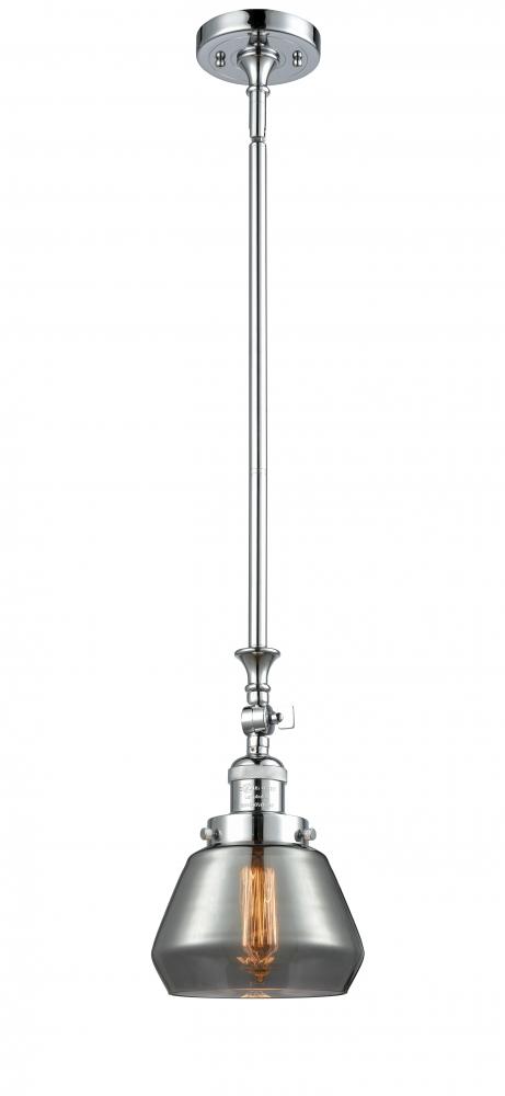 Fulton - 1 Light - 7 inch - Polished Chrome - Stem Hung - Mini Pendant