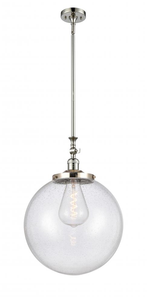 Beacon - 1 Light - 12 inch - Polished Nickel - Stem Hung - Mini Pendant