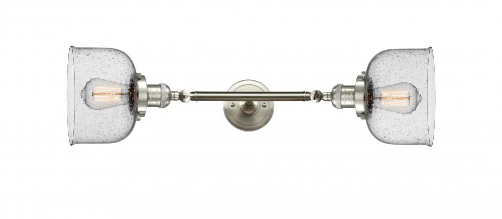 Bell - 2 Light - 8 inch - Brushed Satin Nickel - Bath Vanity Light