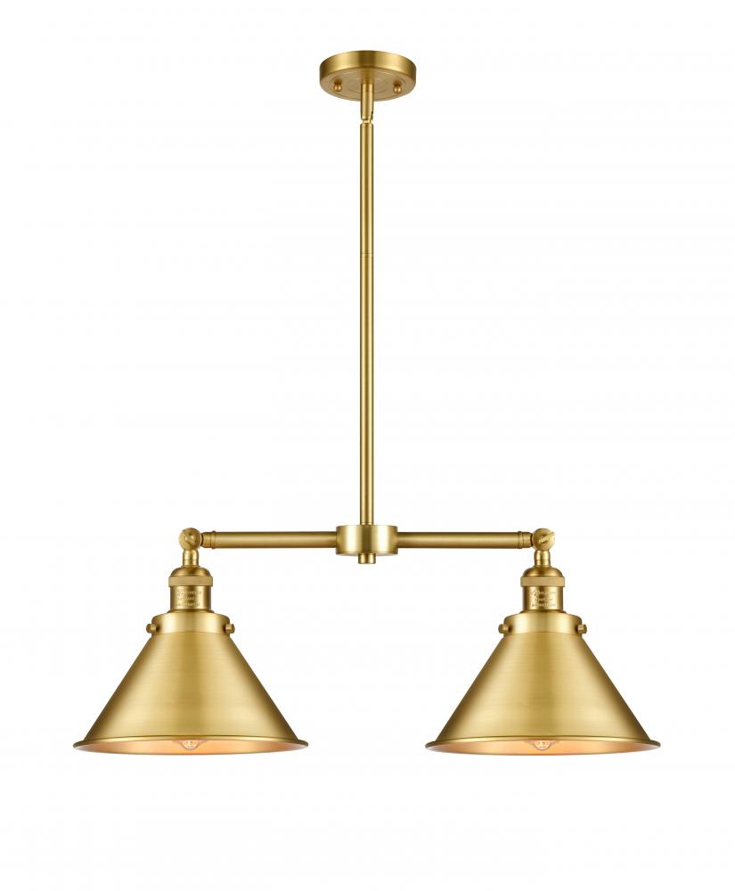 Briarcliff - 2 Light - 21 inch - Satin Gold - Stem Hung - Island Light