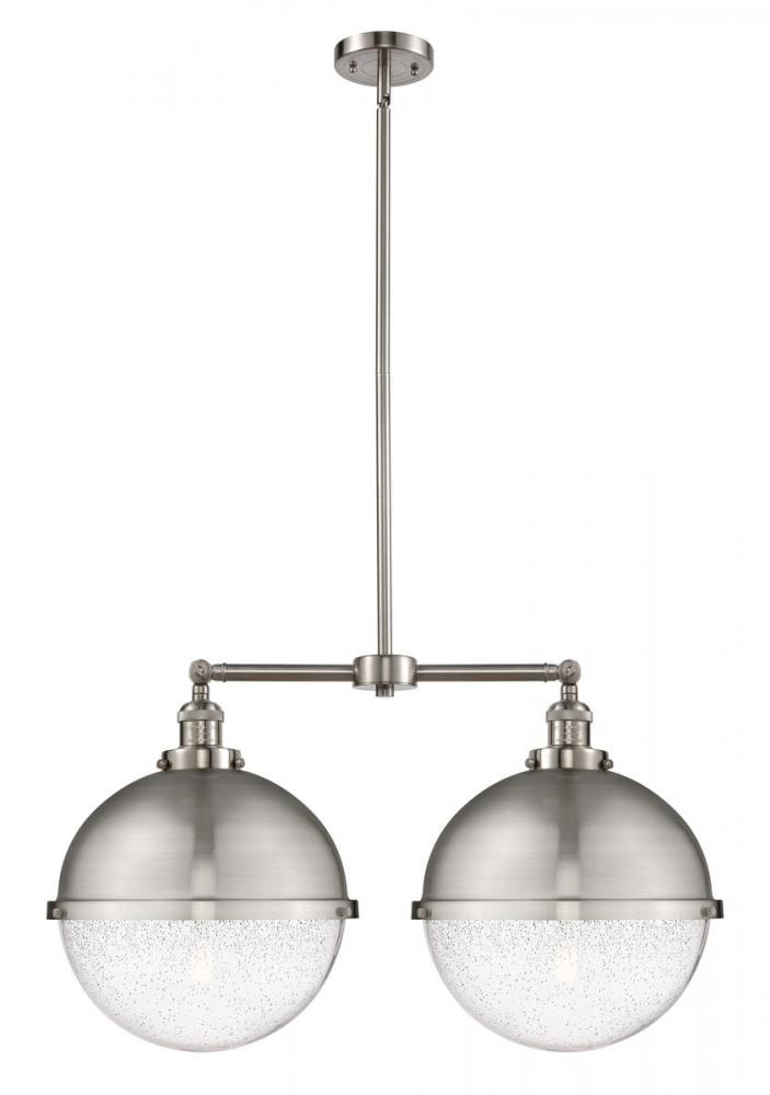 Hampden - 2 Light - 18 inch - Brushed Satin Nickel - Stem Hung - Island Light