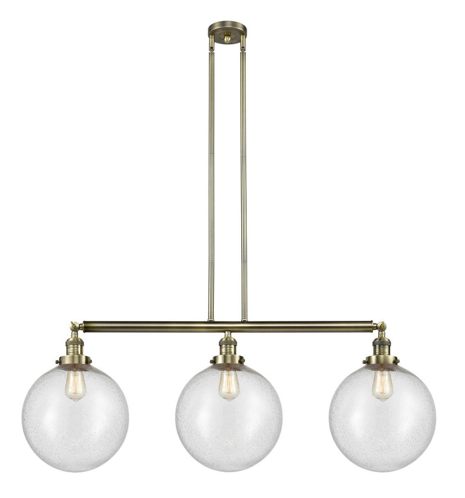 Beacon - 3 Light - 44 inch - Antique Brass - Stem Hung - Island Light