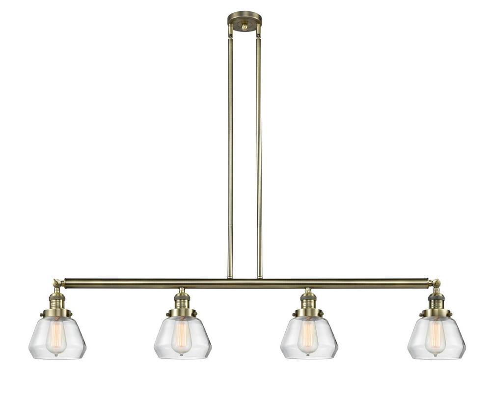 Fulton - 4 Light - 51 inch - Antique Brass - Stem Hung - Island Light