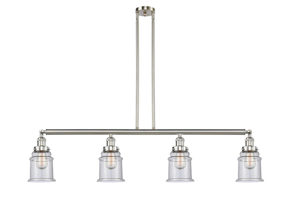 Canton - 4 Light - 51 inch - Brushed Satin Nickel - Stem Hung - Island Light