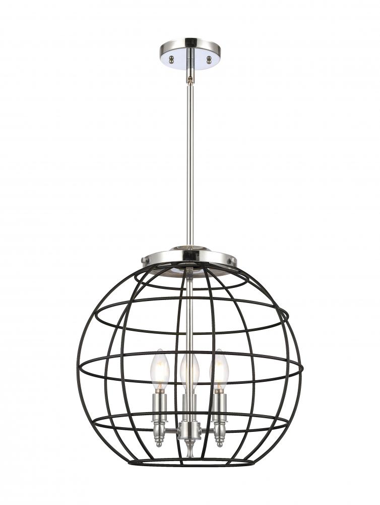 Lake Placid - 3 Light - 16 inch - Polished Chrome - Pendant