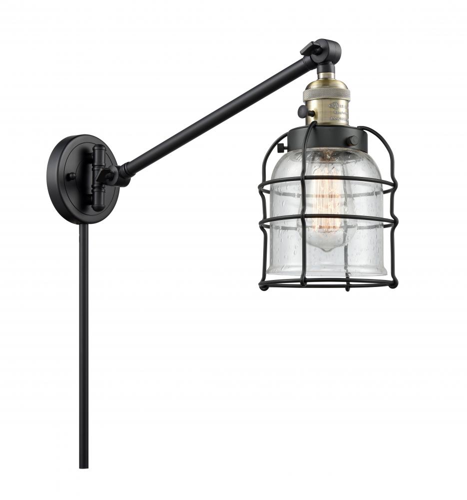 Bell Cage - 1 Light - 8 inch - Black Antique Brass - Swing Arm