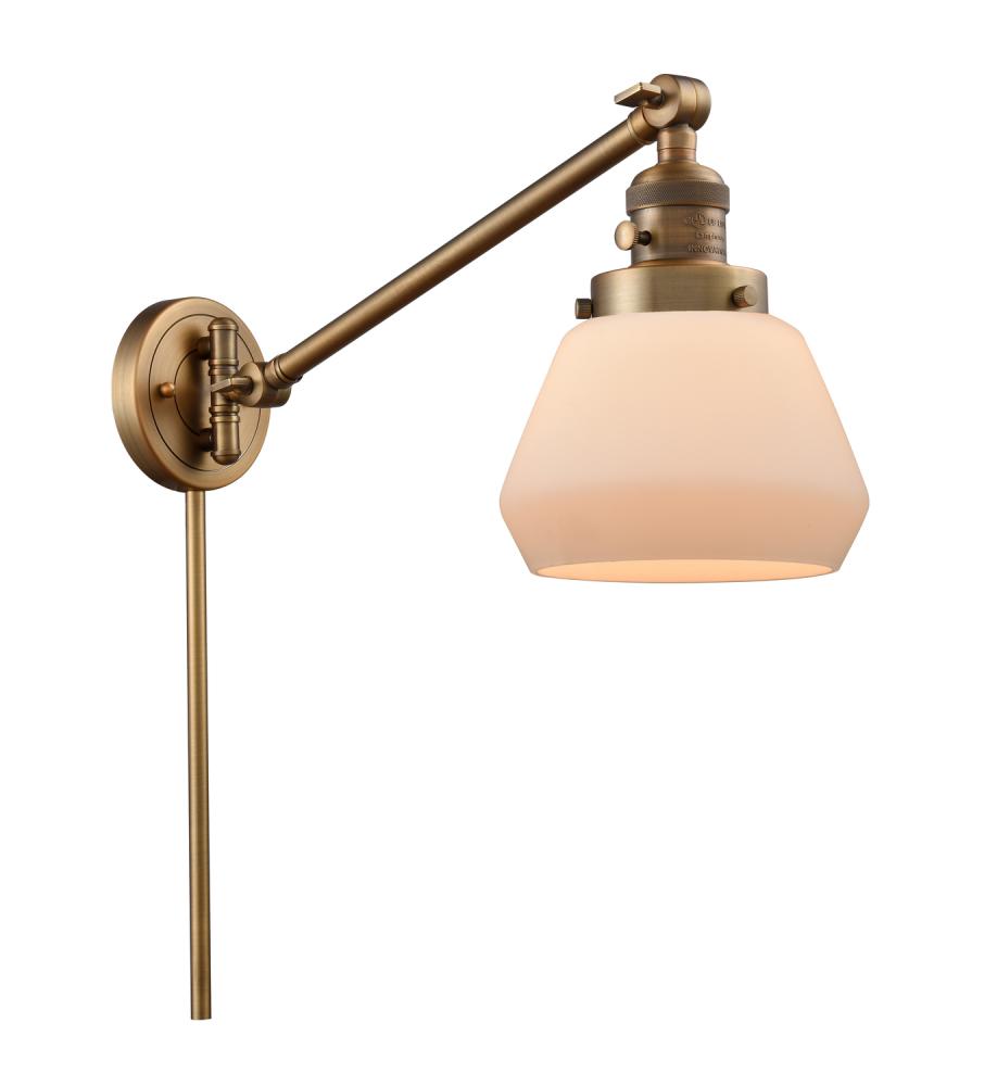 Fulton - 1 Light - 8 inch - Brushed Brass - Swing Arm