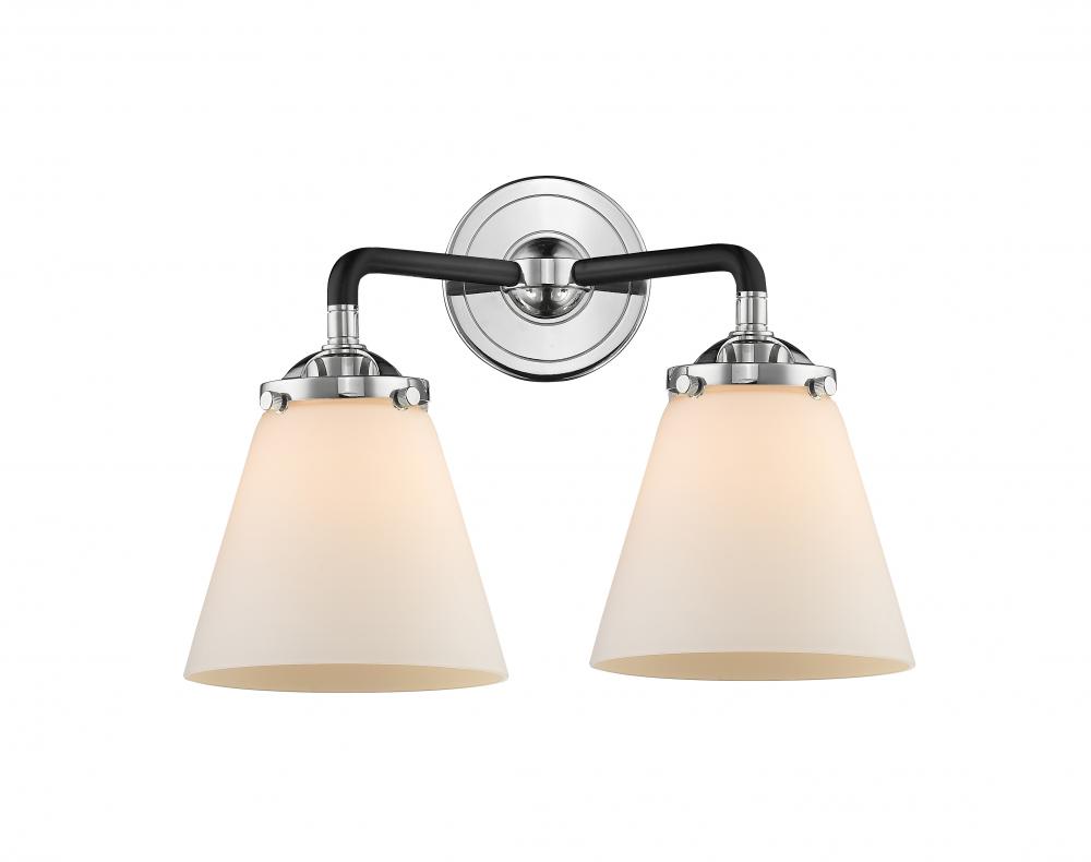 Cone - 2 Light - 14 inch - Black Polished Nickel - Bath Vanity Light