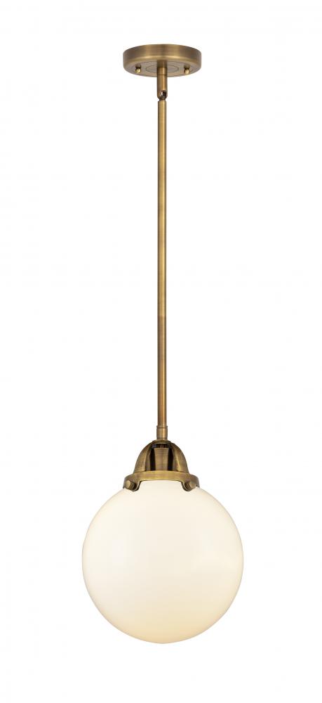 Beacon - 1 Light - 8 inch - Brushed Brass - Cord hung - Mini Pendant