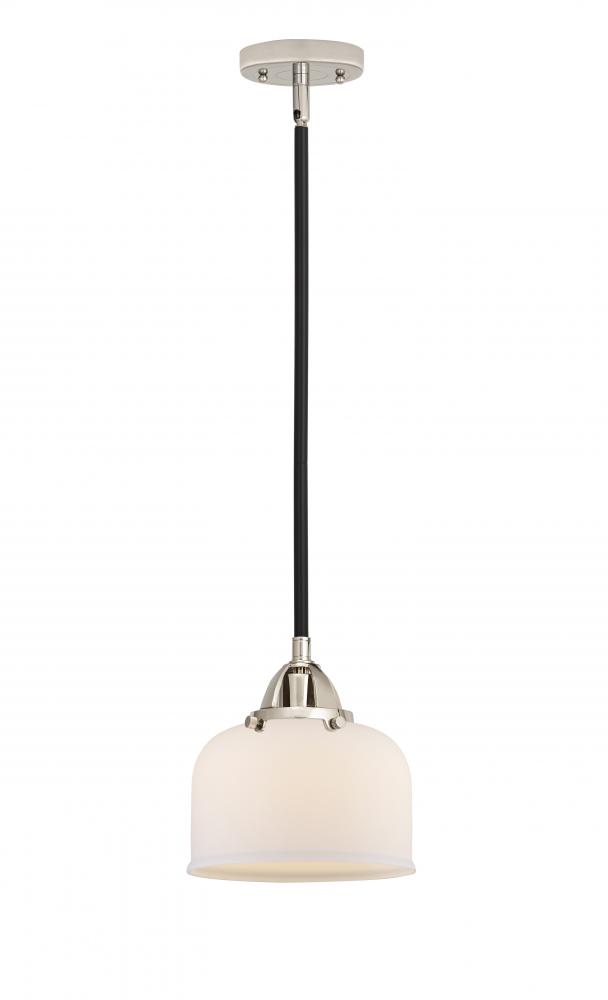 Bell - 1 Light - 8 inch - Black Polished Nickel - Cord hung - Mini Pendant