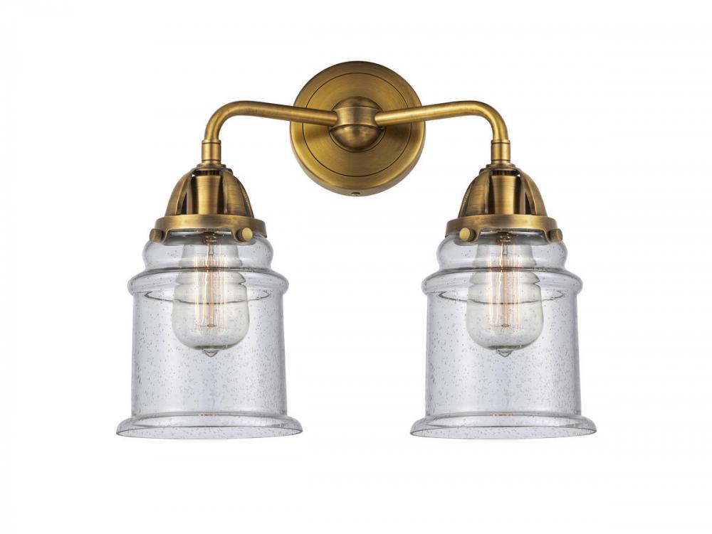 Canton - 2 Light - 14 inch - Brushed Brass - Bath Vanity Light