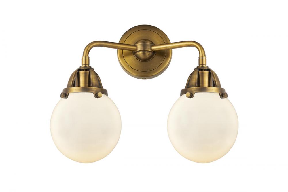 Beacon - 2 Light - 14 inch - Brushed Brass - Bath Vanity Light