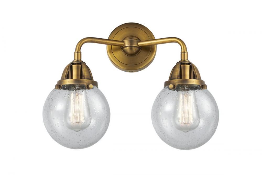 Beacon - 2 Light - 14 inch - Brushed Brass - Bath Vanity Light