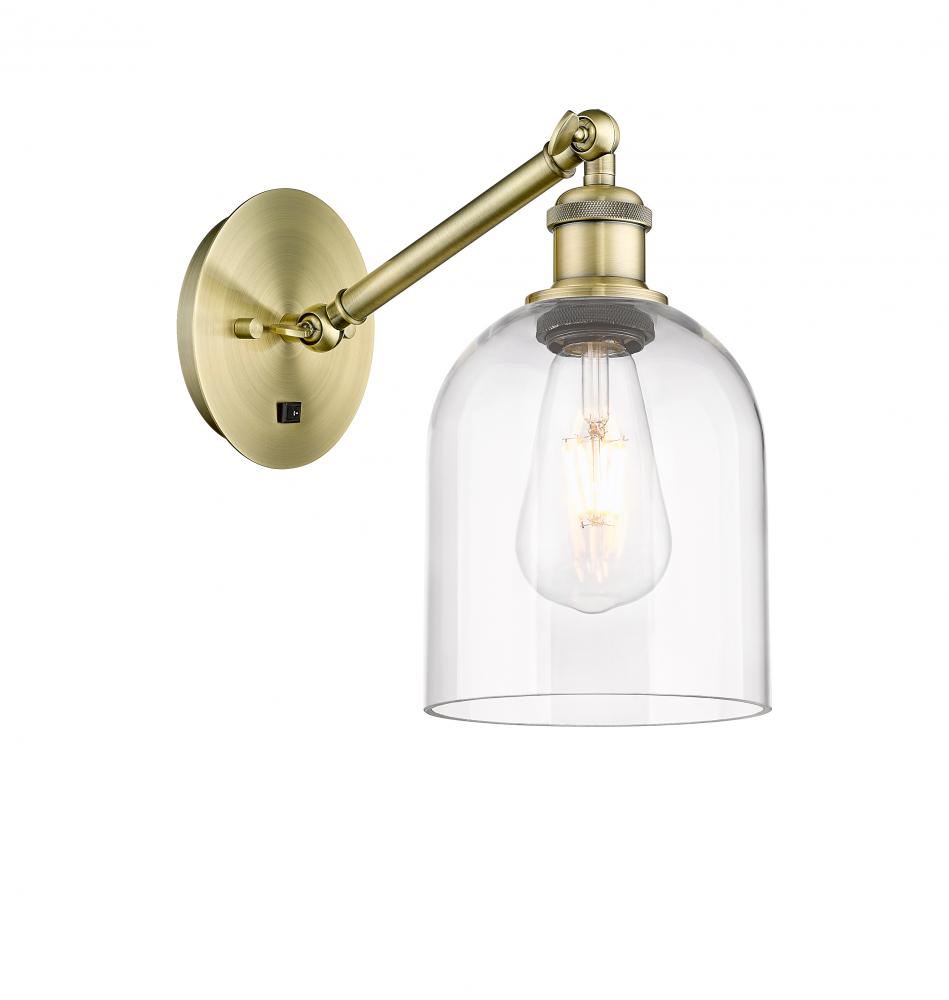 Bella - 1 Light - 6 inch - Antique Brass - Sconce