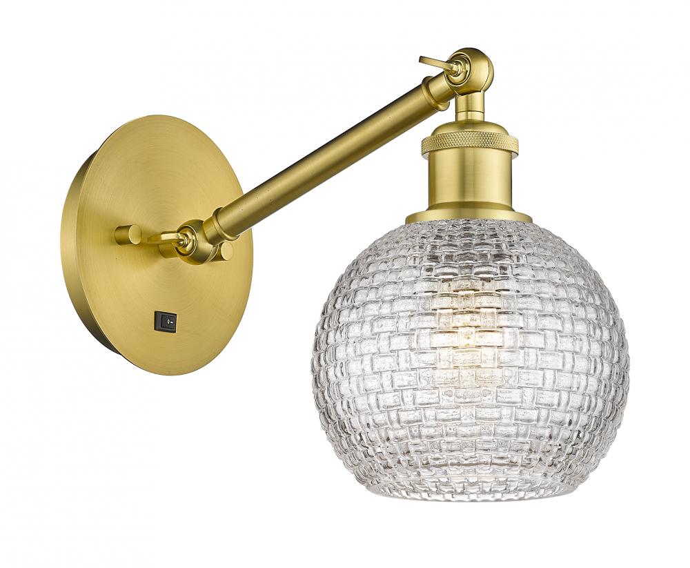 Athens - 1 Light - 6 inch - Satin Gold - Adjustable Sconce