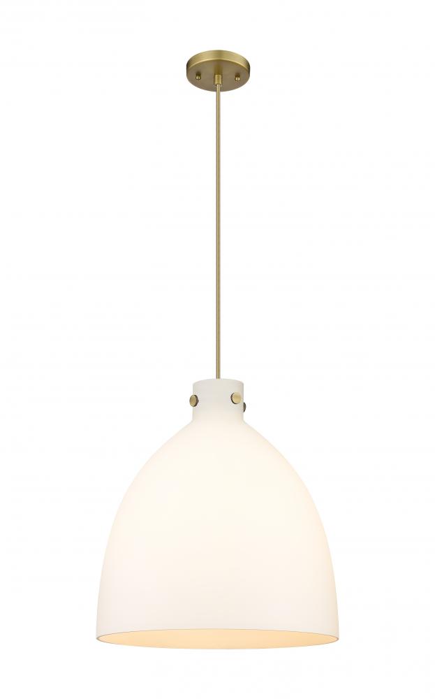 Newton Bell - 1 Light - 18 inch - Brushed Brass - Cord hung - Pendant