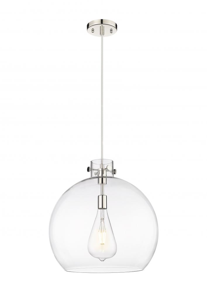 Newton Sphere - 1 Light - 18 inch - Polished Nickel - Cord hung - Pendant