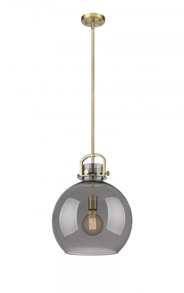 Newton Sphere - 1 Light - 14 inch - Brushed Brass - Pendant