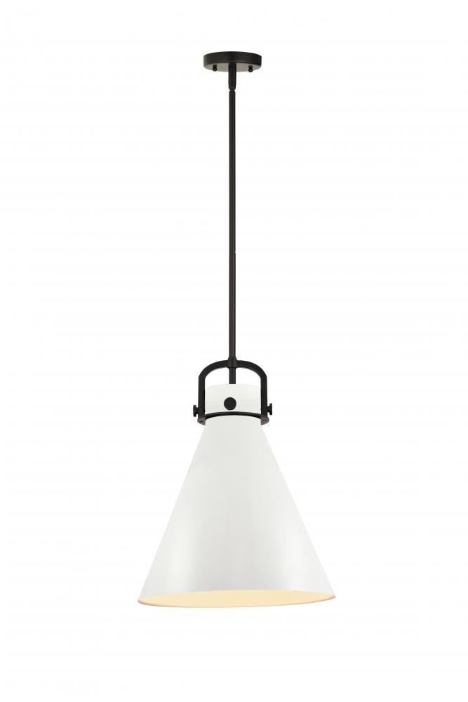 Newton Cone - 1 Light - 14 inch - Matte Black - Multi Pendant