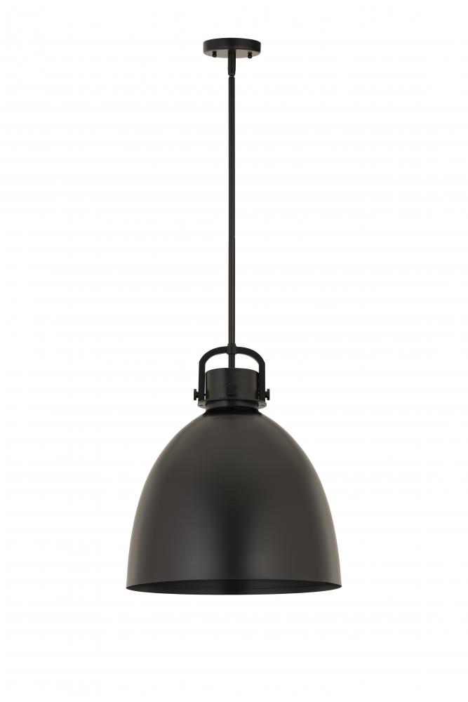 Newton Sphere - 1 Light - 14 inch - Matte Black - Pendant