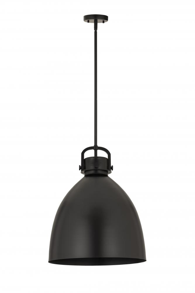 Newton Sphere - 1 Light - 18 inch - Matte Black - Pendant