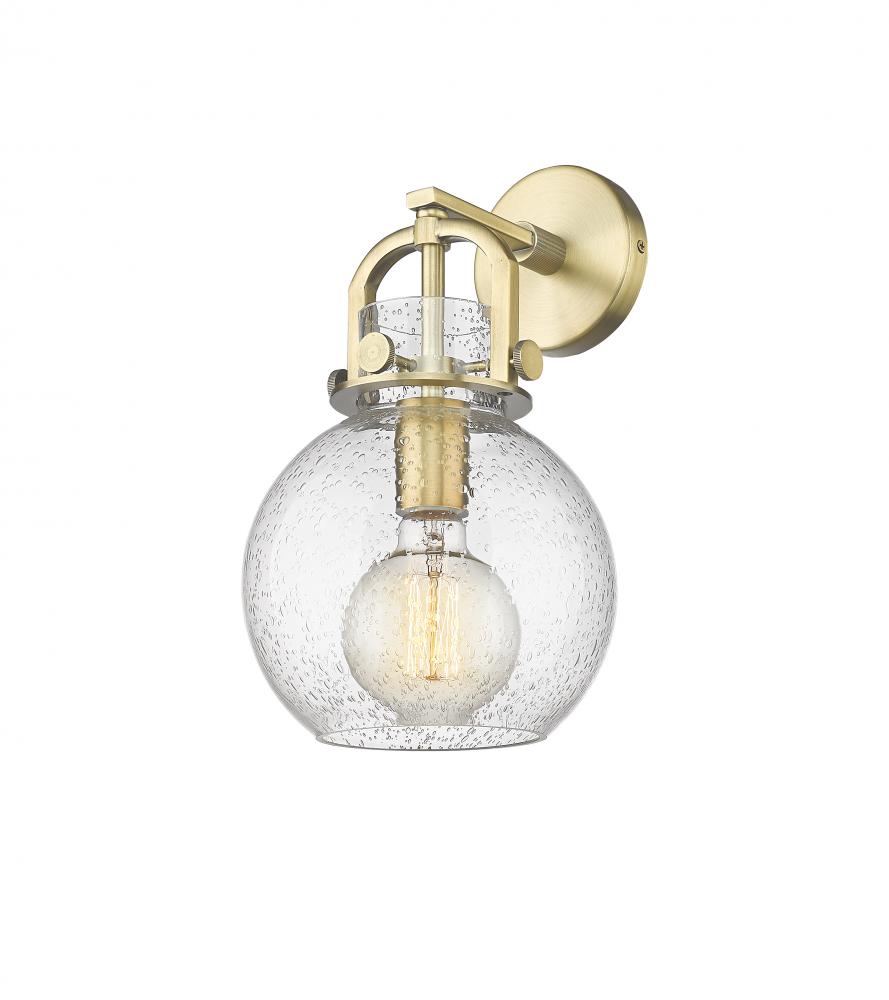 Newton Sphere - 1 Light - 8 inch - Brushed Brass - Sconce