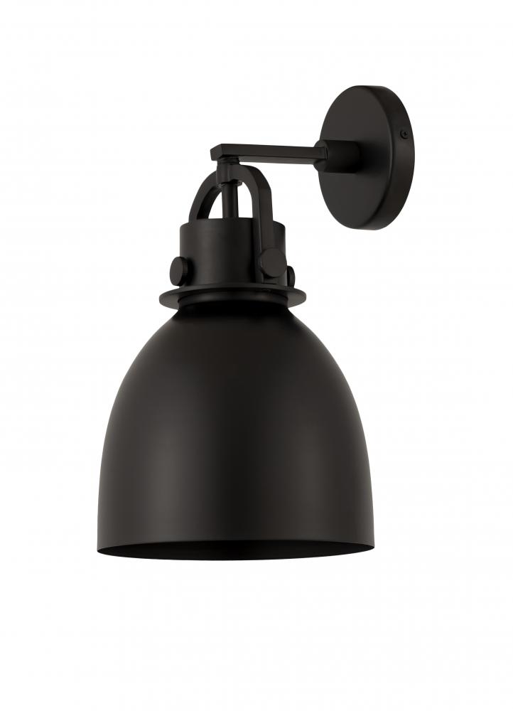 Newton Bell - 1 Light - 8 inch - Matte Black - Sconce