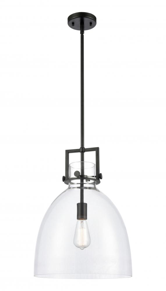 Newton Bell - 1 Light - 14 inch - Matte Black - Pendant