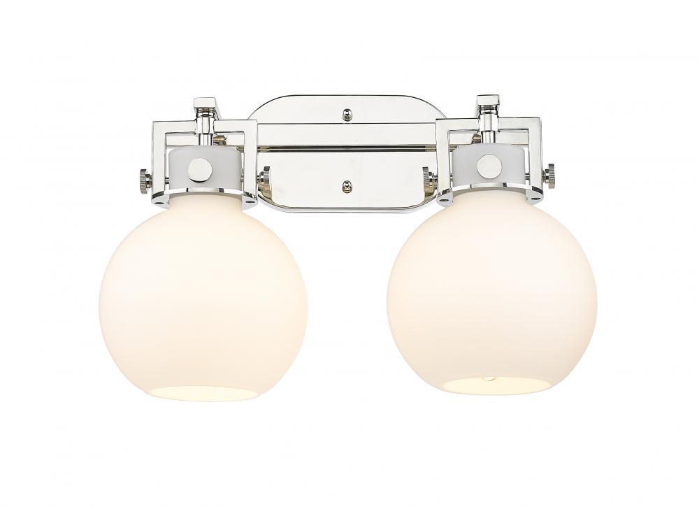 Newton Sphere - 2 Light - 17 inch - Polished Nickel - Bath Vanity Light