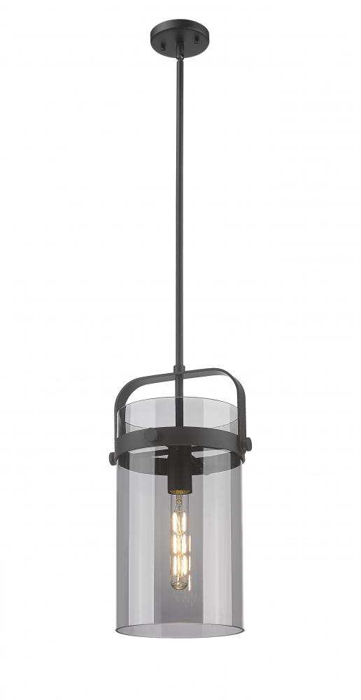 Pilaster - 1 Light - 8 inch Glass - Matte Black - Pendant