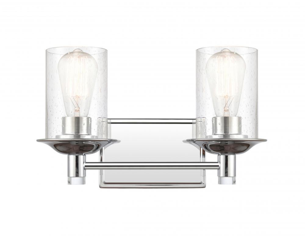 Manhattan - 2 Light - 15 inch - Polished Chrome - Bath Vanity Light