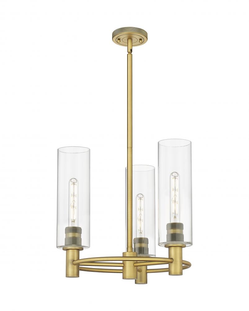 Crown Point - 3 Light - 18 inch - Brushed Brass - Pendant