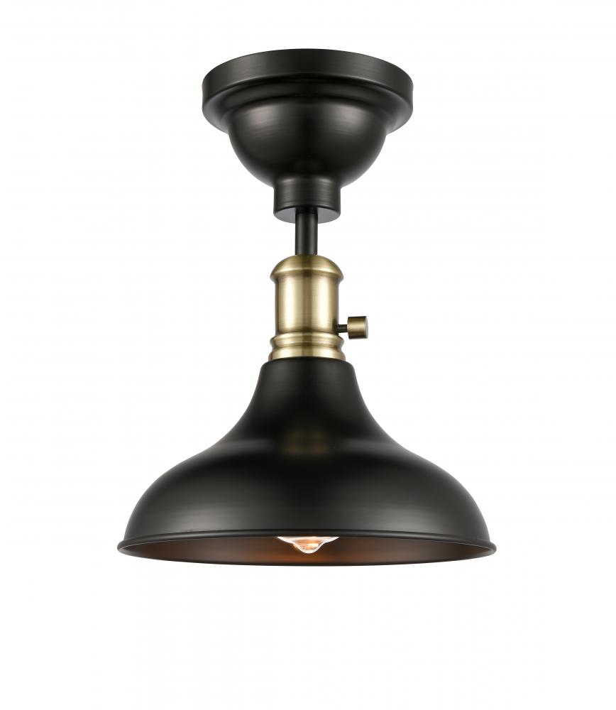 Metro - 1 Light - 10 inch - Black Antique Brass - Flush Mount