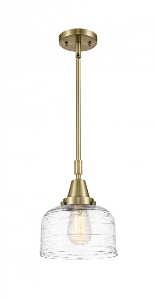 Bell - 1 Light - 8 inch - Antique Brass - Mini Pendant