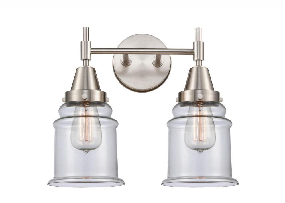 Canton - 2 Light - 15 inch - Satin Nickel - Bath Vanity Light