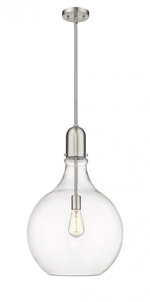 Amherst - 1 Light - 16 inch - Brushed Satin Nickel - Stem hung - Pendant