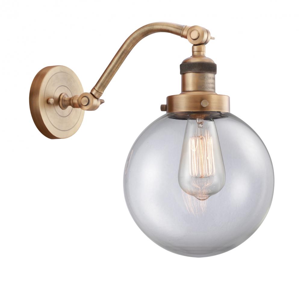 Beacon - 1 Light - 8 inch - Brushed Brass - Sconce