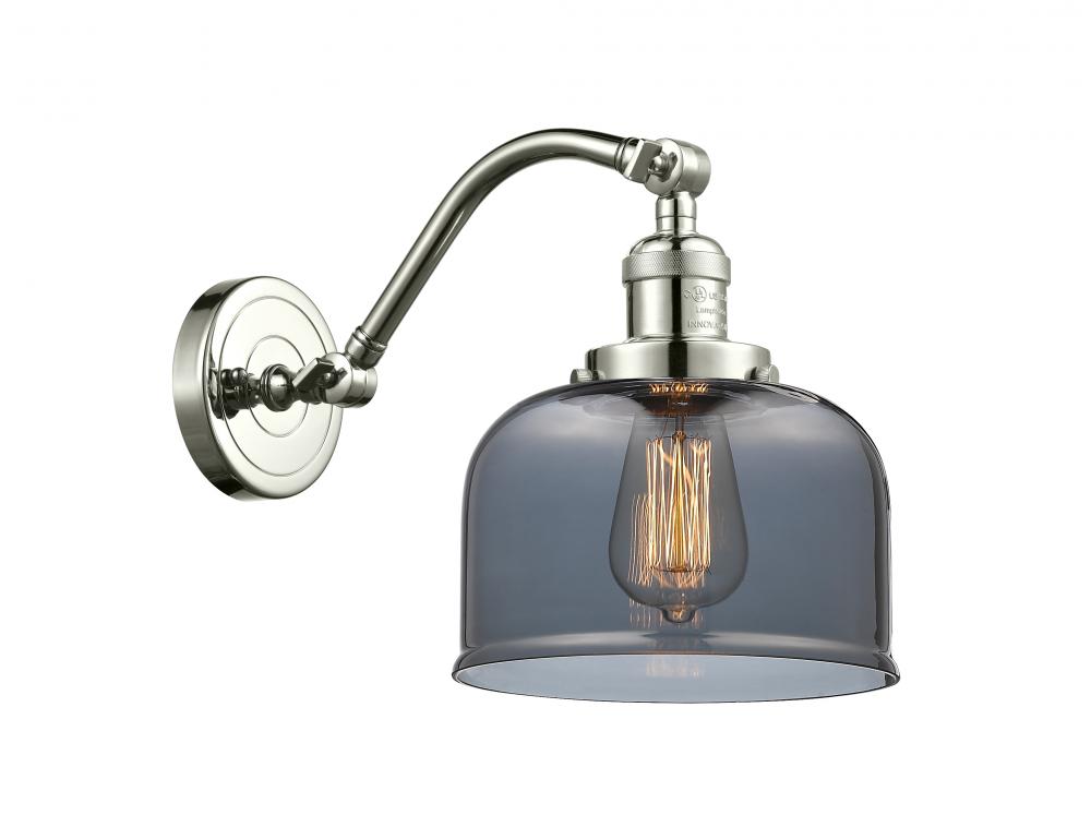 Bell - 1 Light - 8 inch - Polished Nickel - Sconce