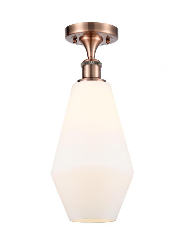 Cindyrella - 1 Light - 7 inch - Antique Copper - Semi-Flush Mount