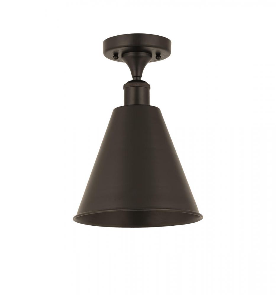 Berkshire - 1 Light - 8 inch - Oil Rubbed Bronze - Semi-Flush Mount