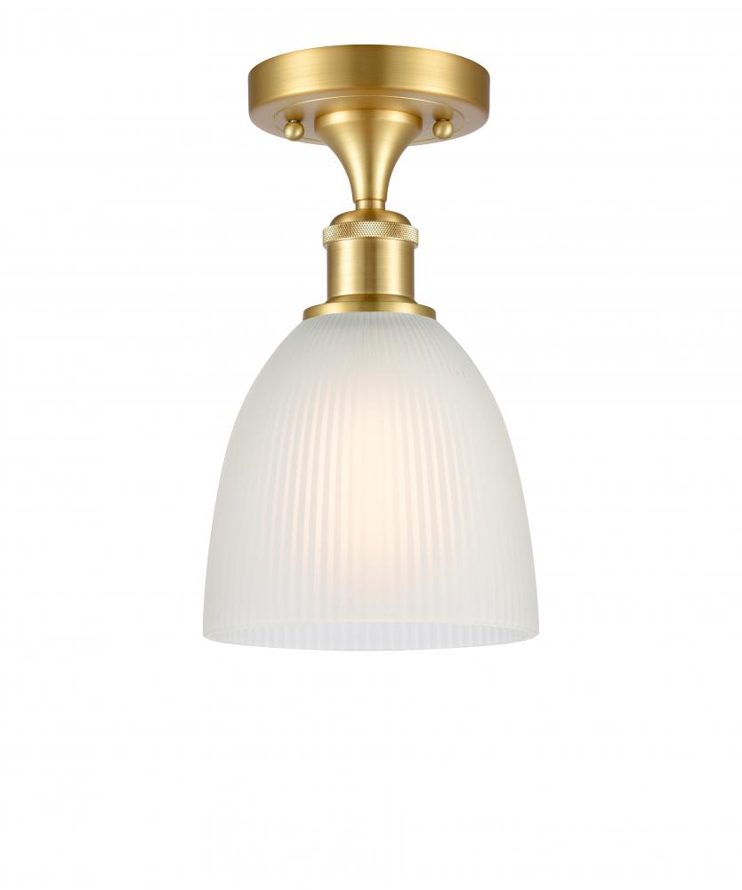 Castile - 1 Light - 6 inch - Satin Gold - Semi-Flush Mount