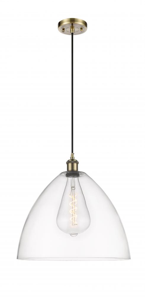 Bristol - 1 Light - 16 inch - Antique Brass - Cord hung - Pendant