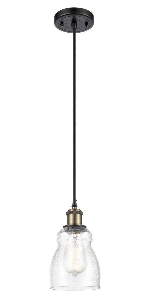 Ellery - 1 Light - 5 inch - Black Antique Brass - Cord hung - Mini Pendant